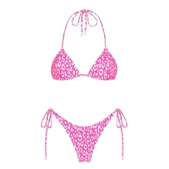 TRIANGLE VINCA Pink Leopard no bag 💕 NEW with tag - Picture 11 of 11